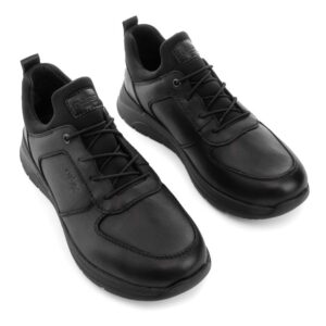 Кросівки чоловічі, RIEKER, шкіра/екошкіра, колір чорний, 114617 – 2