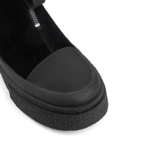 Черевики зимові на платформі, ATTICO, замша, колір чорний, 115110 – 3