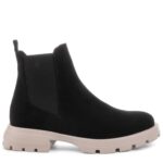 Черевики демісезонні на низькому ходу, ATTICO, замша, колір чорний, 114946