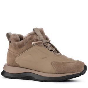 Кросівки жіночі зимові, ATTICO, шкіра/замша, колір бежевий, 111783