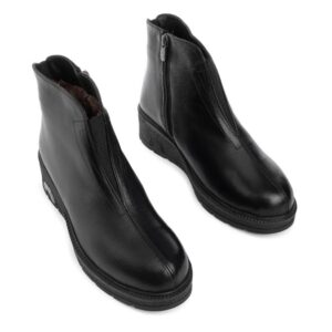 Черевики зимові на платформі, ATTICO, шкіра, колір чорний, 115500 – 2