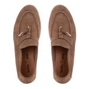 Лофери жіночі, ATTICO, замша, колір коричневий, 111537 – 4
