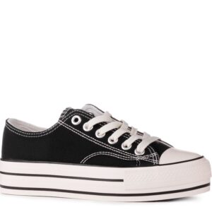 Кеди жіночі, ATTICO, текстиль, колір чорний, 110700