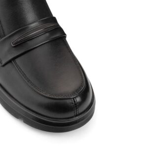 Черевики демісезонні на низькому ходу, ATTICO, шкіра, колір чорний, 115939 – 3