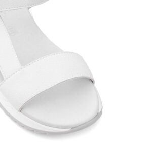 Босоніжки жіночі на низькому ходу, RIEKER SPORT, шкіра, колір білий, 116530 – 3