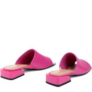 Шльопанці жіночі, ATTICO, шкіра, колір рожевий, 116209 – 4