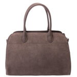 Сумка жіноча, ATTICO, шкіра/замша, колір світло-сірий, 1036284