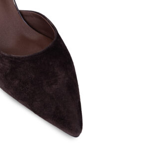 Босоніжки жіночі, ATTICO, замша, колір темно-коричневий, 1058038 – 3