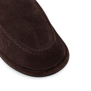 Лофери жіночі, ATTICO, замша, колір темно-коричневий, 1015750 – 3