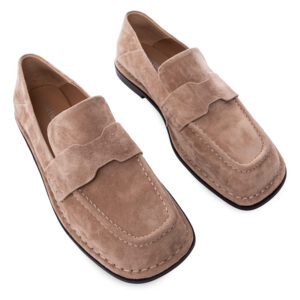 Лофери жіночі, ATTICO, замша, колір бежевий, 1075277 – 2